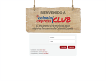 Tablet Screenshot of clubcoloniaexpress.com